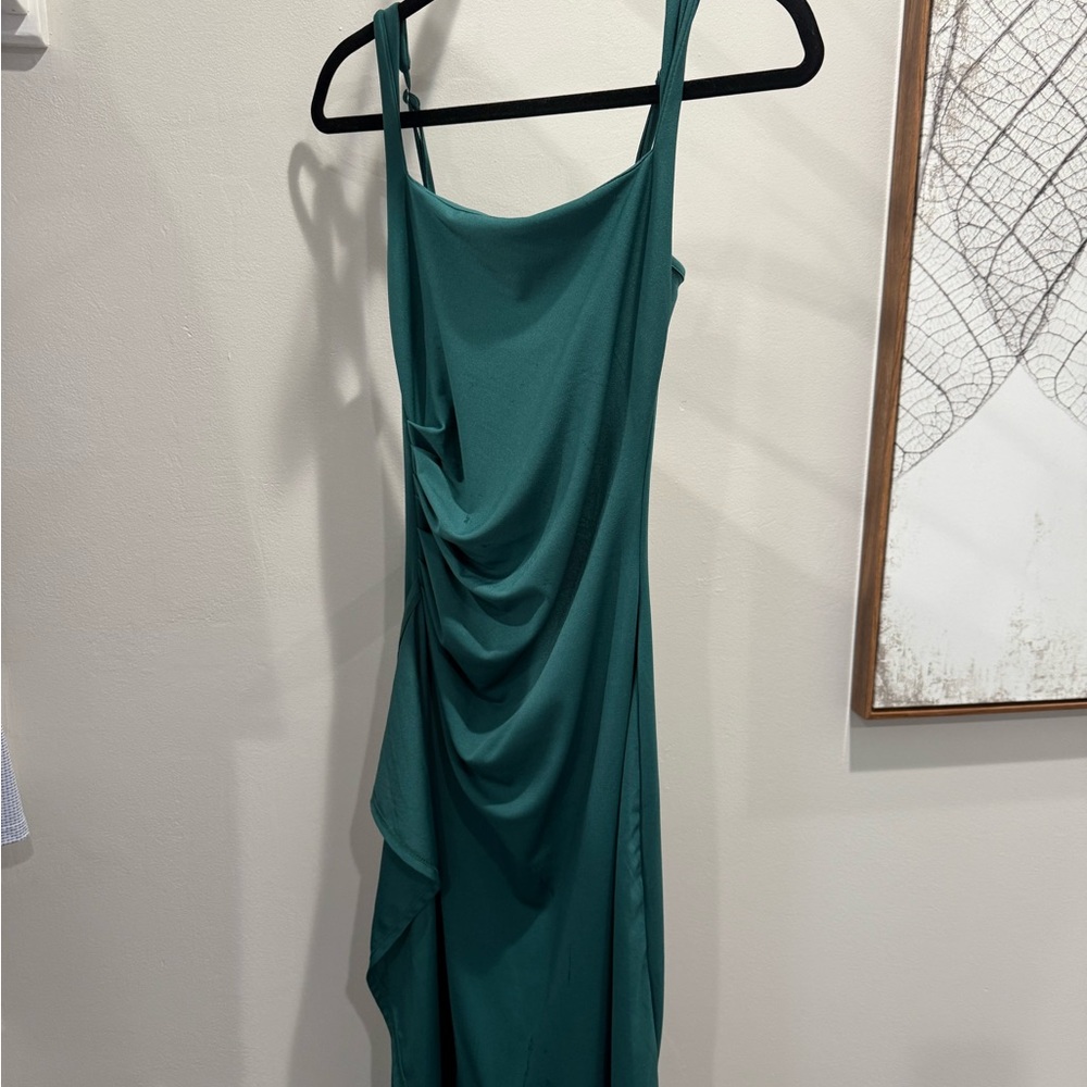 Chic Teal Sleeveless Maxi Dress - Picture 3 of 4